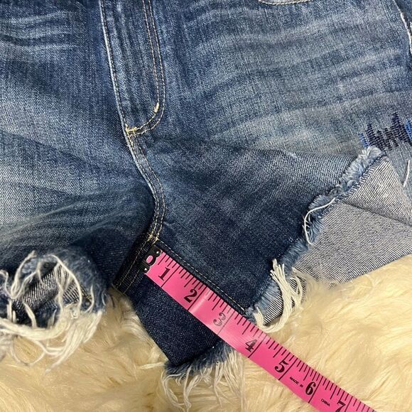 Loft denim stitched and frayed hem shorts sz 31/12 - Picture 7 of 8